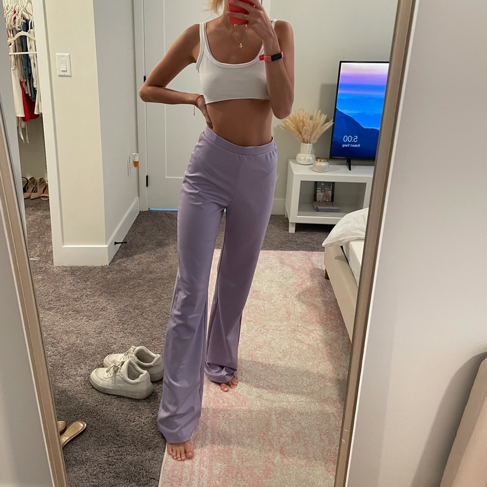 Purple bootcut leg pants!